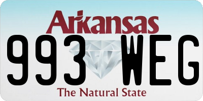 AR license plate 993WEG