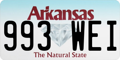 AR license plate 993WEI