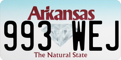 AR license plate 993WEJ