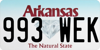 AR license plate 993WEK