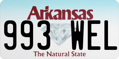 AR license plate 993WEL