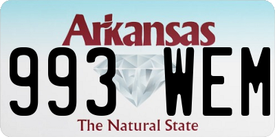 AR license plate 993WEM