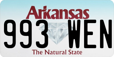 AR license plate 993WEN