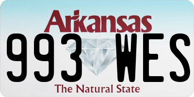 AR license plate 993WES