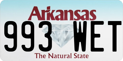 AR license plate 993WET