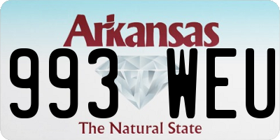 AR license plate 993WEU