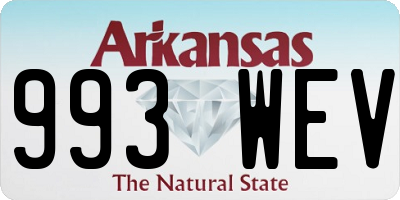 AR license plate 993WEV