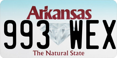 AR license plate 993WEX