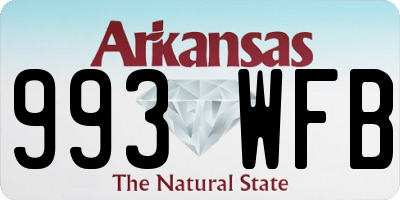 AR license plate 993WFB