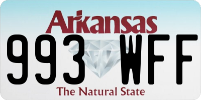 AR license plate 993WFF