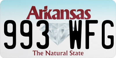 AR license plate 993WFG