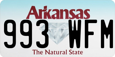 AR license plate 993WFM