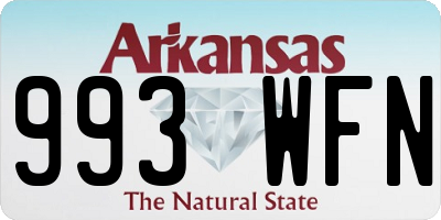 AR license plate 993WFN