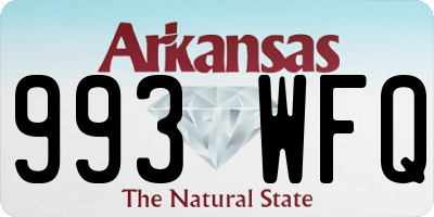 AR license plate 993WFQ