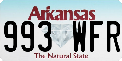 AR license plate 993WFR