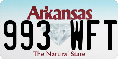 AR license plate 993WFT