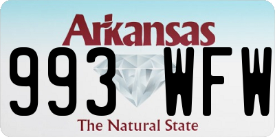AR license plate 993WFW