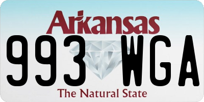 AR license plate 993WGA