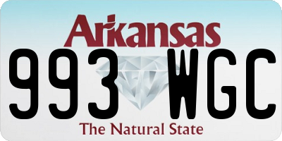 AR license plate 993WGC