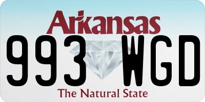 AR license plate 993WGD