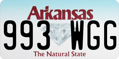 AR license plate 993WGG