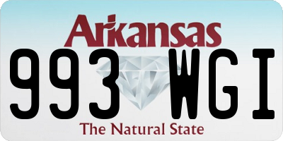 AR license plate 993WGI