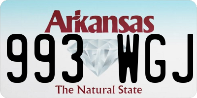 AR license plate 993WGJ