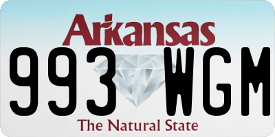 AR license plate 993WGM