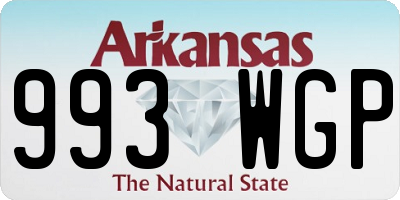 AR license plate 993WGP