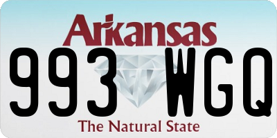 AR license plate 993WGQ