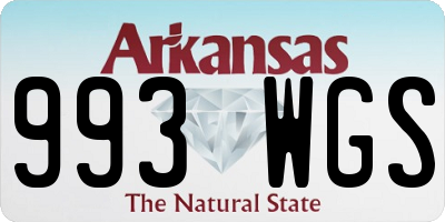 AR license plate 993WGS