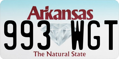 AR license plate 993WGT