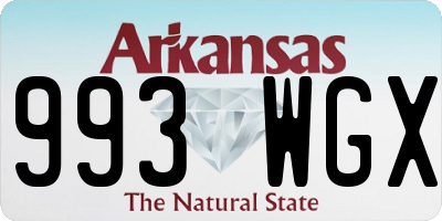 AR license plate 993WGX