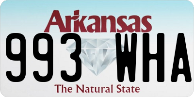 AR license plate 993WHA