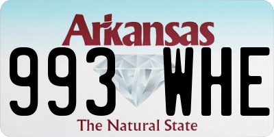 AR license plate 993WHE
