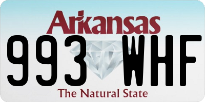 AR license plate 993WHF