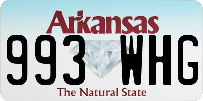 AR license plate 993WHG
