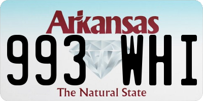 AR license plate 993WHI