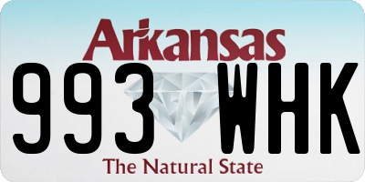 AR license plate 993WHK