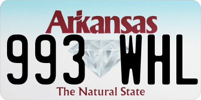 AR license plate 993WHL