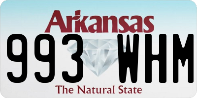 AR license plate 993WHM
