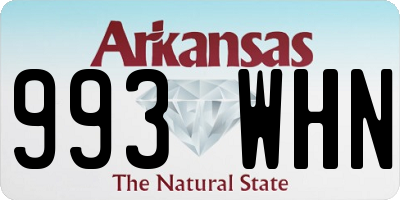AR license plate 993WHN