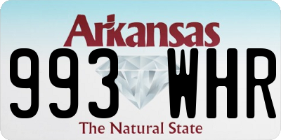 AR license plate 993WHR