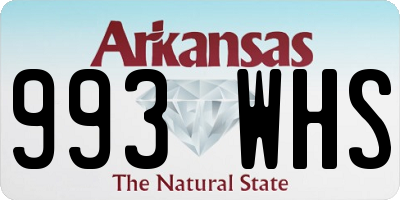 AR license plate 993WHS