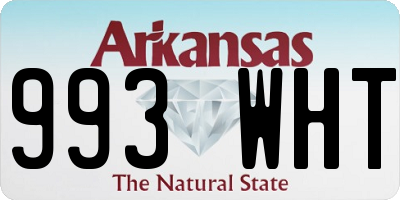 AR license plate 993WHT
