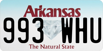 AR license plate 993WHU