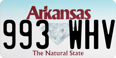 AR license plate 993WHV