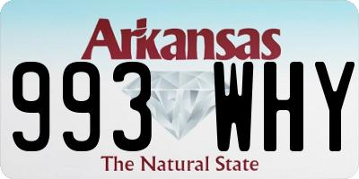 AR license plate 993WHY