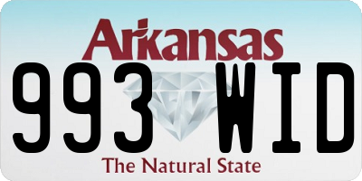 AR license plate 993WID