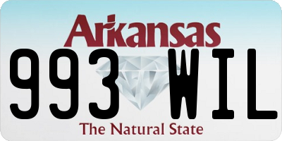 AR license plate 993WIL